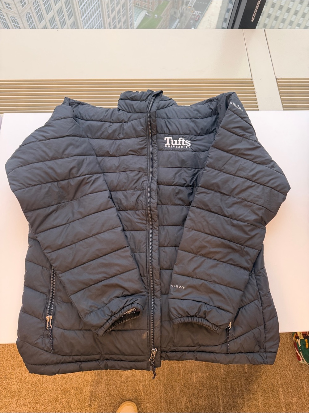 Tufts University Black Quilted Puffer Jacket